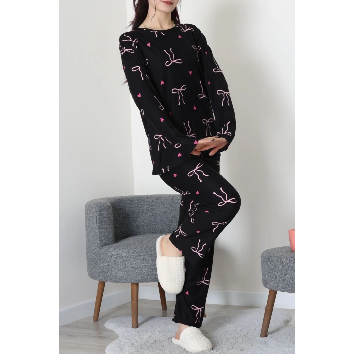 Süet Alt Üst Aynı Pijama Takımı Pembefiyonk - 118.1287.