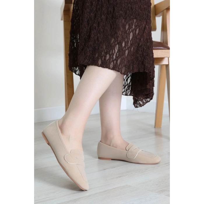 Süet Loafer Babet Bej - 32765.1932.