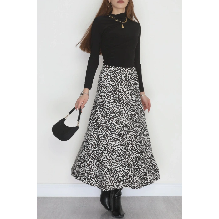 Süet Mevlana Etek Leopar - 51060.1355.