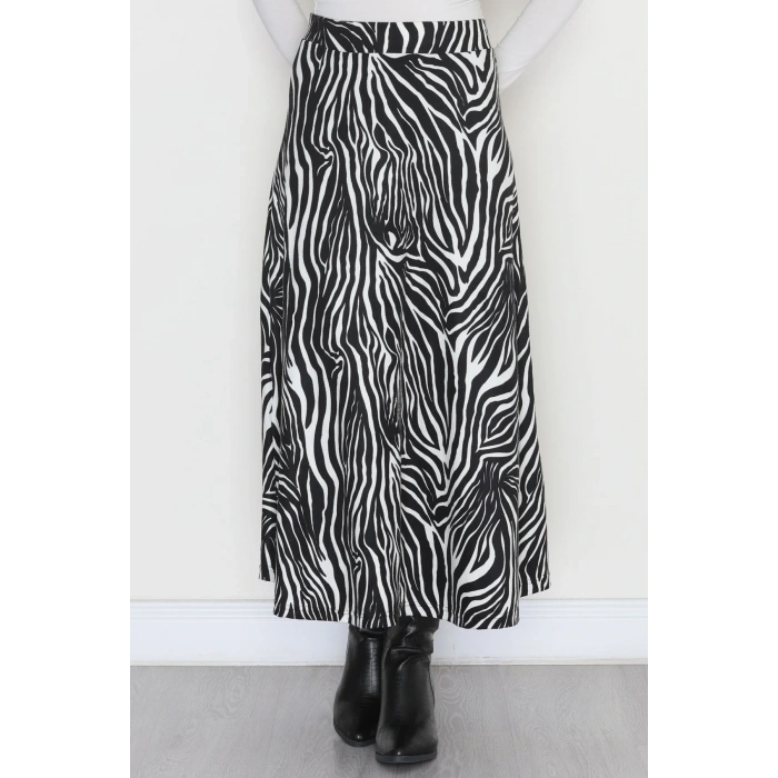 Süet Mevlana Etek Siyahbeyaz - 51060.1355.