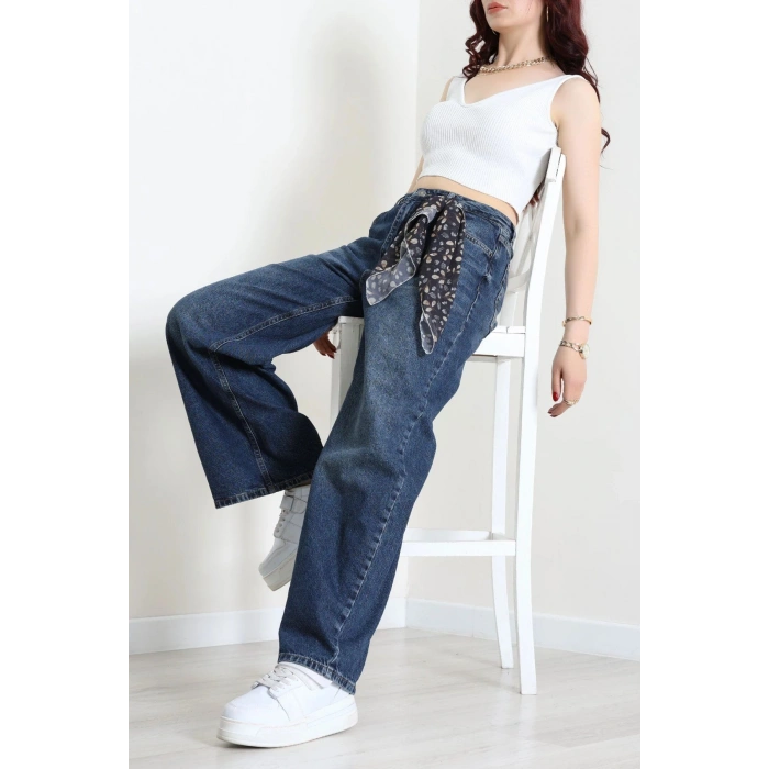 Süper Baggy Kot Pantolon Mavi - 32883.1968.