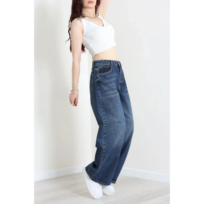 Süper Baggy Kot Pantolon Mavi - 32883.1968.