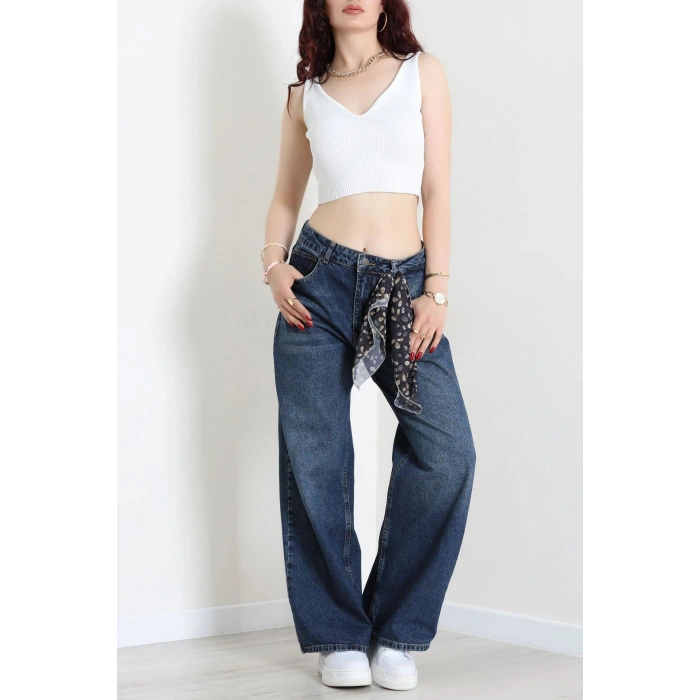 Süper Baggy Kot Pantolon Mavi - 32883.1968.