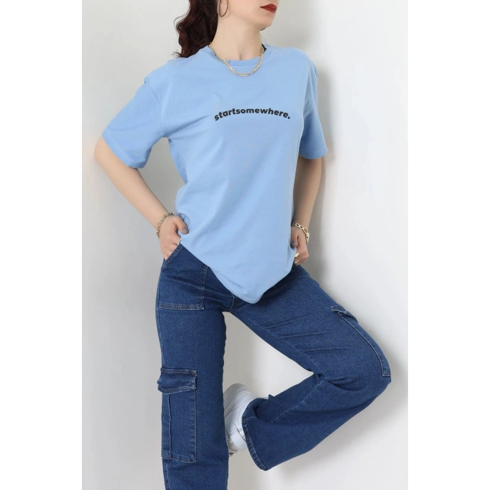 Suprem Baskılı Oversize Tişört Bebemavi - 31887.1878.