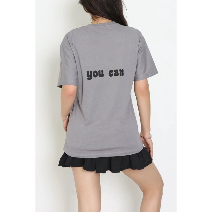 Suprem Baskılı Oversize Tişört Boyalıgri - 31888.1878.