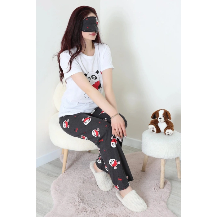 Süprem Baskılı Pijama Takım Beyazanti - 50774.1773.