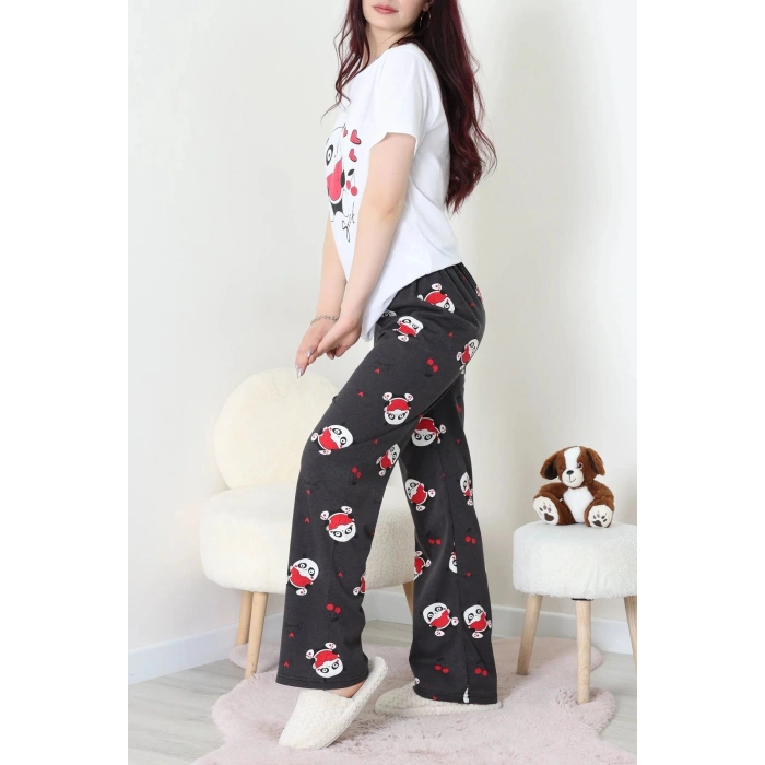 Süprem Baskılı Pijama Takım Beyazanti - 50774.1773.