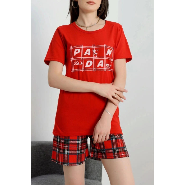 Süprem Baskılı Pijama Takım Kırmızılaci1 - 50775.1773.