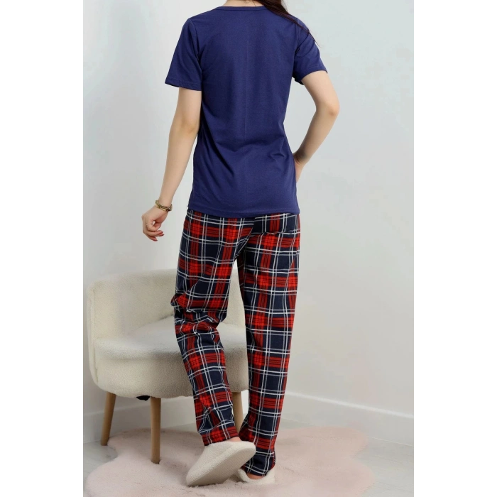 Süprem Baskılı Pijama Takım Lacikırmızı - 50774.1773.