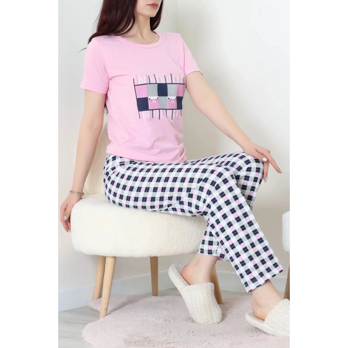 Süprem Baskılı Pijama Takım Pembelaci - 50774.1773.