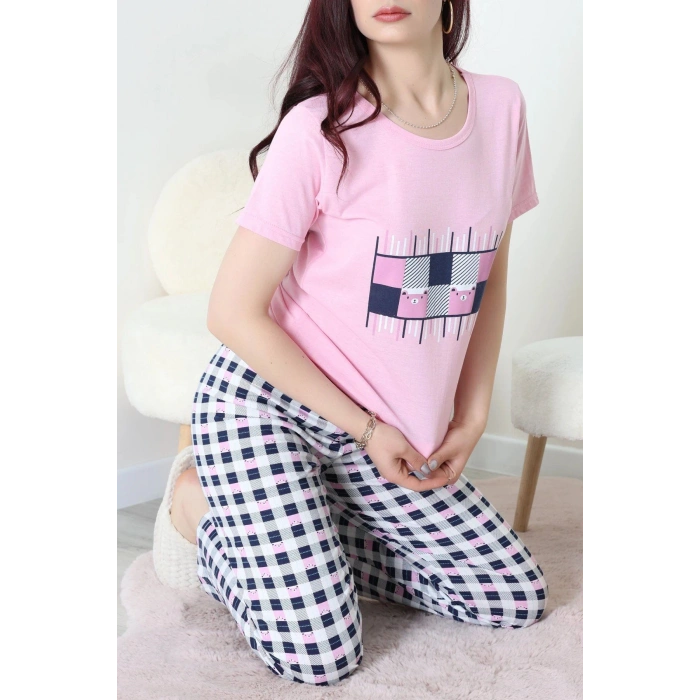 Süprem Baskılı Pijama Takım Pembelaci - 50774.1773.