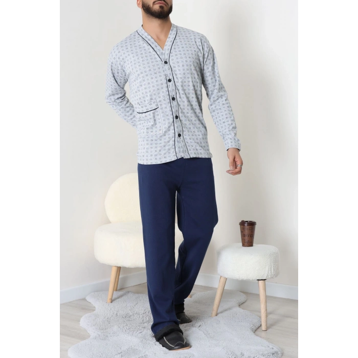 Süprem Boydan Düğmeli Erkek Pijama Takımı Grilaci - 70887.1838.