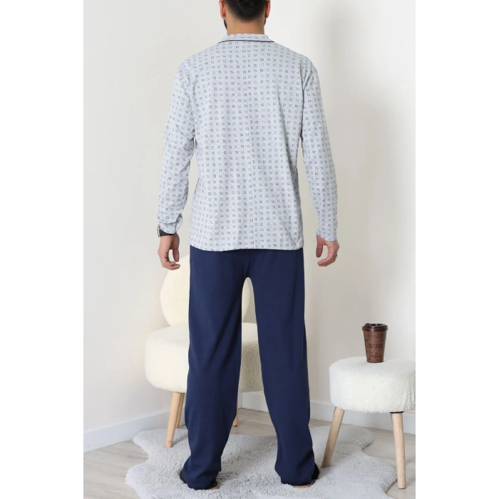 Süprem Boydan Düğmeli Erkek Pijama Takımı Grilaci - 70887.1838.