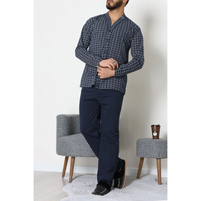 Süprem Boydan Düğmeli Erkek Pijama Takımı Laciekose - 70887.1838.