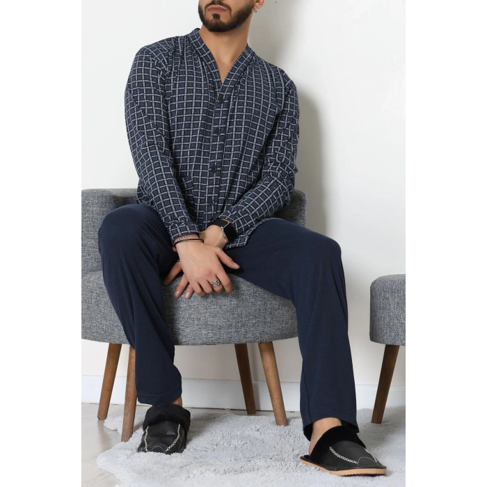 Süprem Boydan Düğmeli Erkek Pijama Takımı Laciekose - 70887.1838.