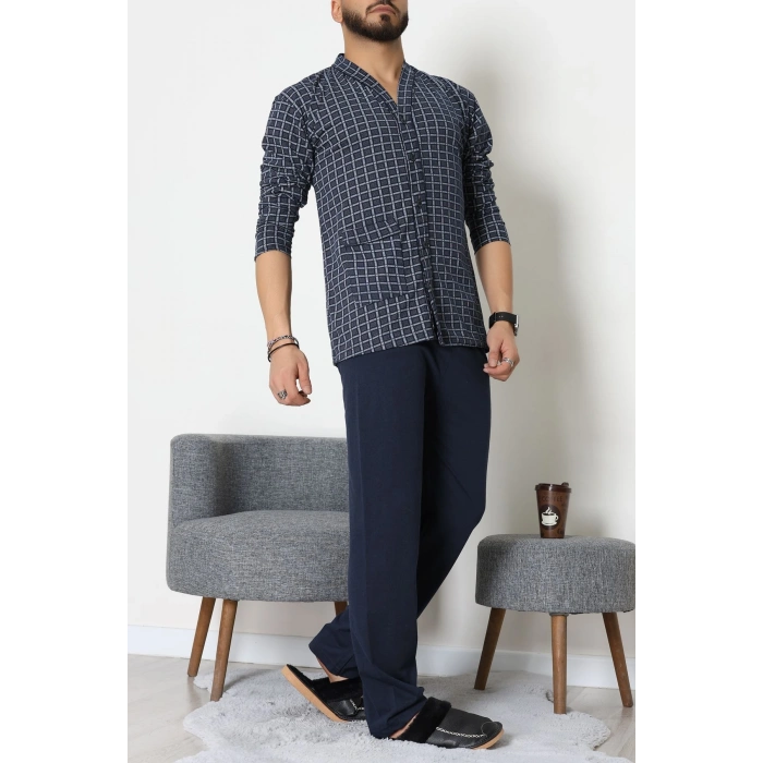 Süprem Boydan Düğmeli Erkek Pijama Takımı Laciekose - 70887.1838.