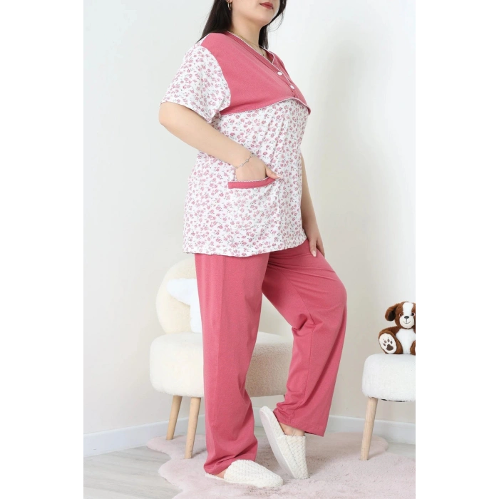 Süprem Büyük Beden Pijama Takımı Gülkurusu - 52286.1902.