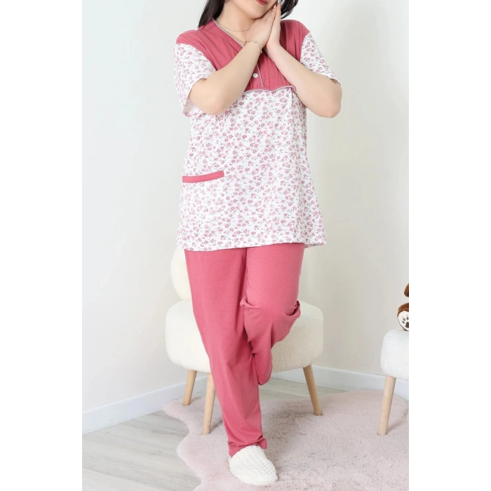 Süprem Büyük Beden Pijama Takımı Gülkurusu - 52286.1902.