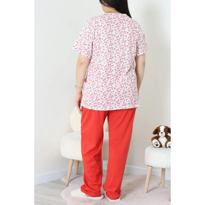 Süprem Büyük Beden Pijama Takımı Kırmızı - 52285.1902.