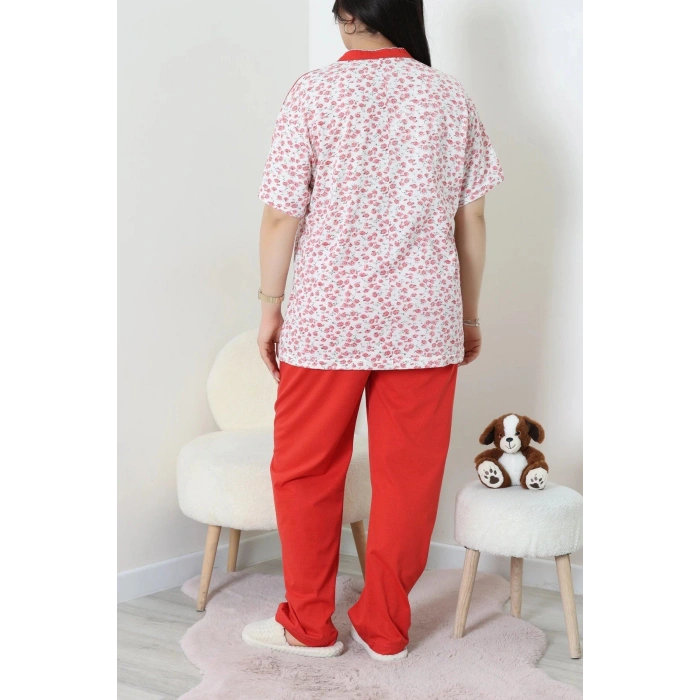 Süprem Büyük Beden Pijama Takımı Kırmızı - 52286.1902.