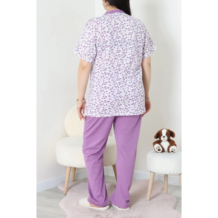 Süprem Büyük Beden Pijama Takımı Mor - 52286.1902.