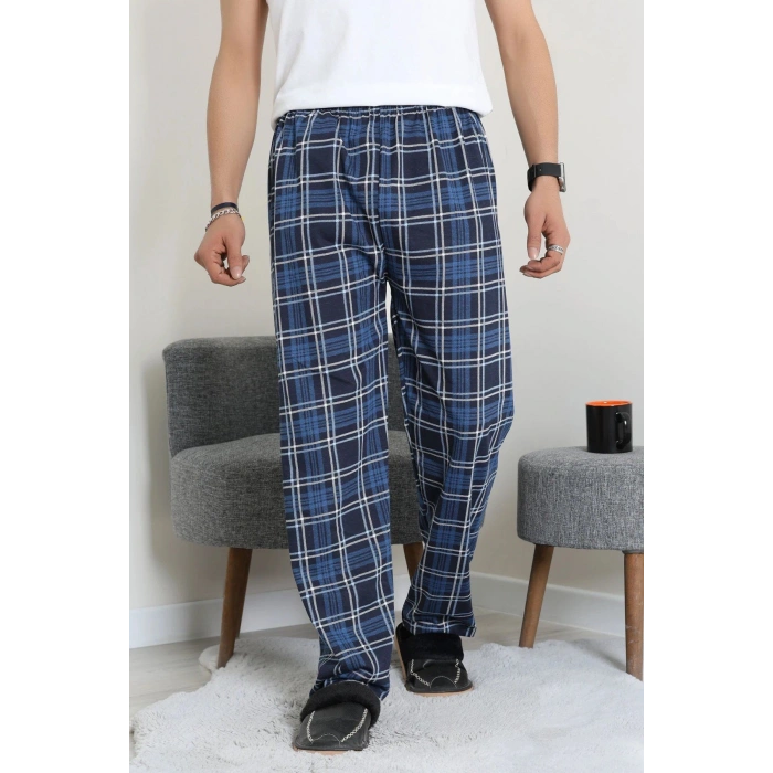Süprem Ekose Erkek Pijama Altı Laciindigo - 71488.1838.