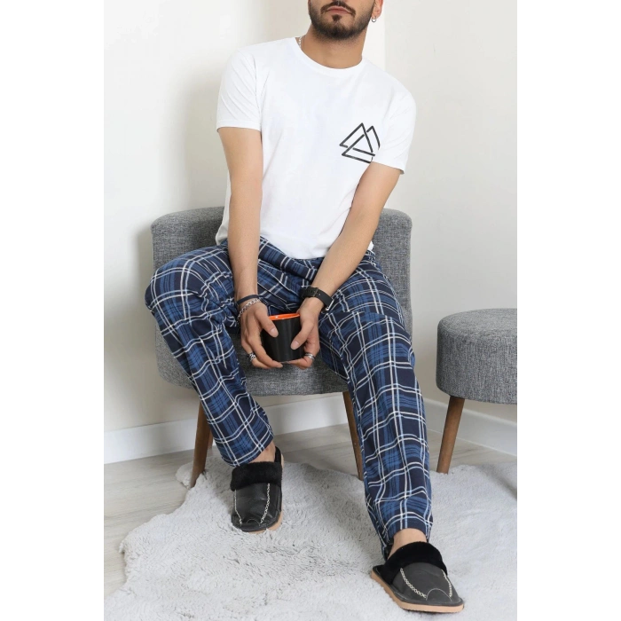 Süprem Ekose Erkek Pijama Altı Laciindigo - 71488.1838.