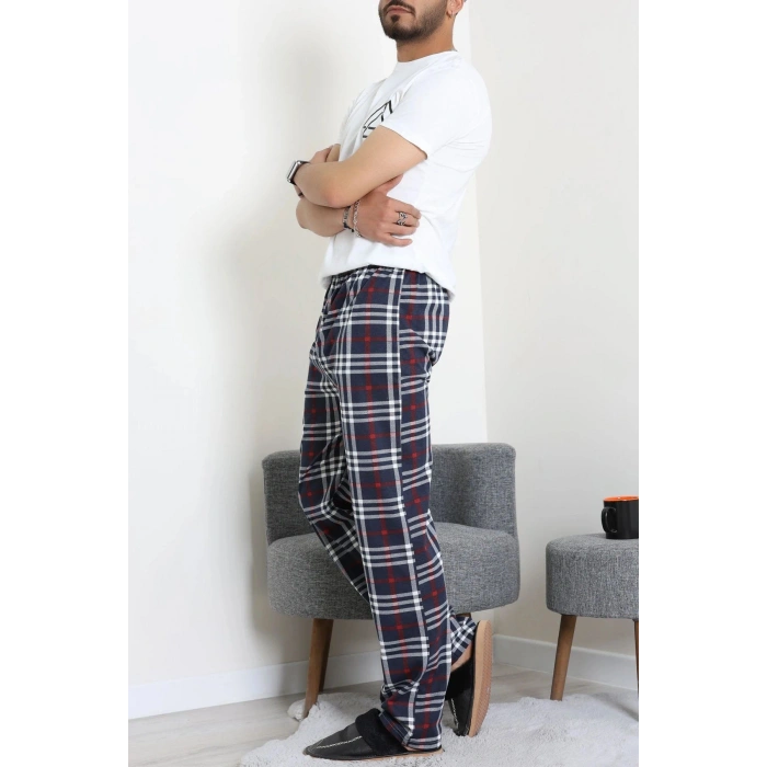 Süprem Ekose Erkek Pijama Altı Lacivertbeyaz - 71488.1838.