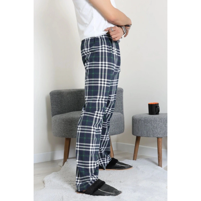 Süprem Ekose Erkek Pijama Altı Lacizümrüt - 71488.1838.