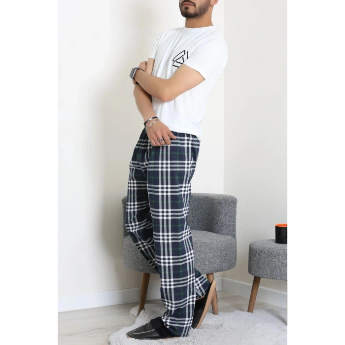 Süprem Ekose Erkek Pijama Altı Lacizümrüt - 71488.1838.