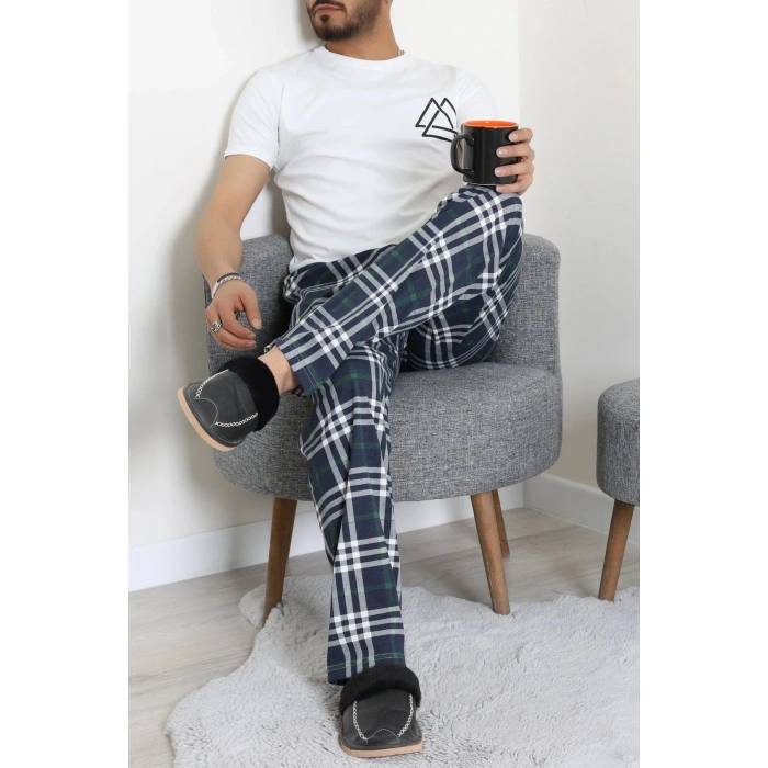 Süprem Ekose Erkek Pijama Altı Lacizümrüt - 71488.1838.