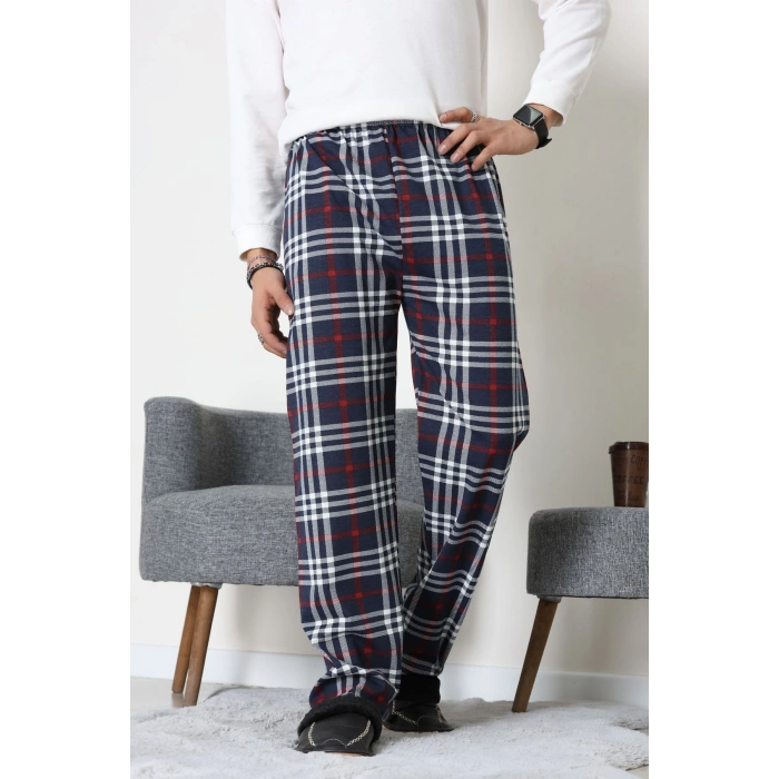 Süprem Ekoseli Erkek Pijama Altı Bordolaci - 70889.1838.