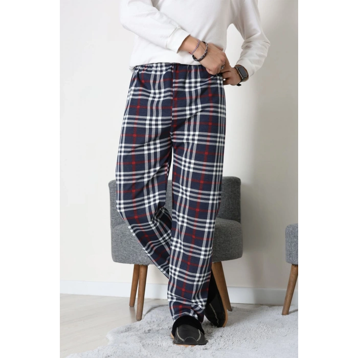 Süprem Ekoseli Erkek Pijama Altı Bordolaci - 70889.1838.