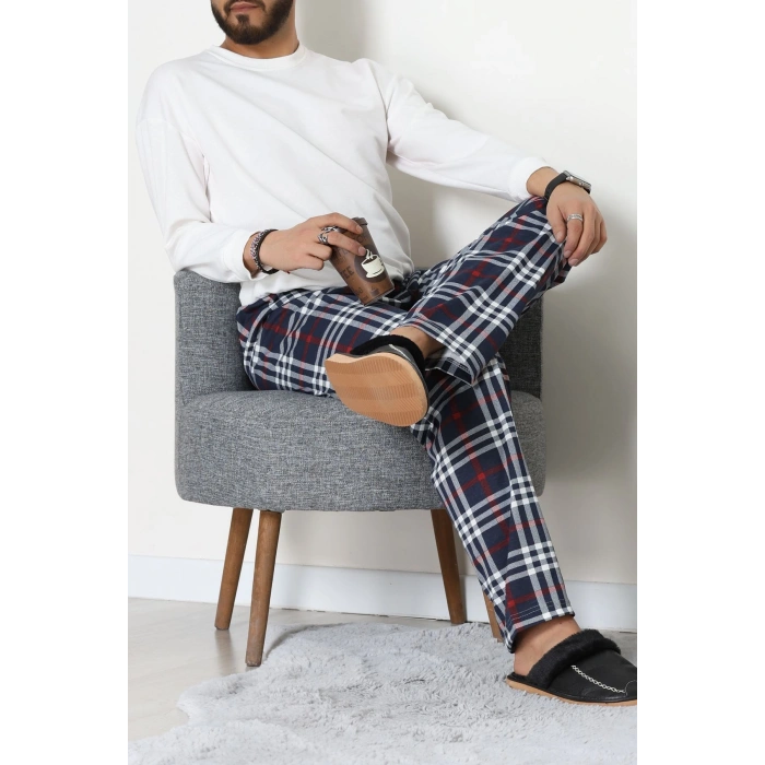 Süprem Ekoseli Erkek Pijama Altı Bordolaci - 70889.1838.