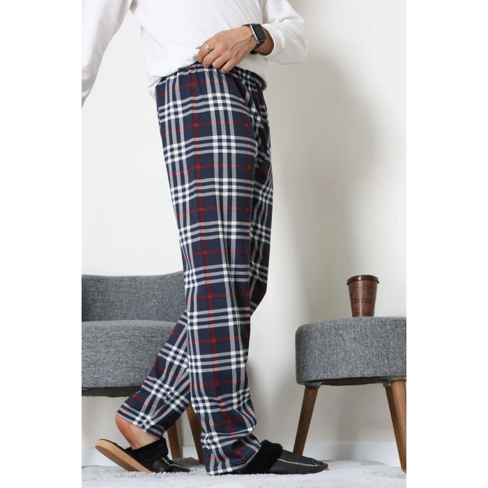 Süprem Ekoseli Erkek Pijama Altı Bordolaci - 70889.1838.