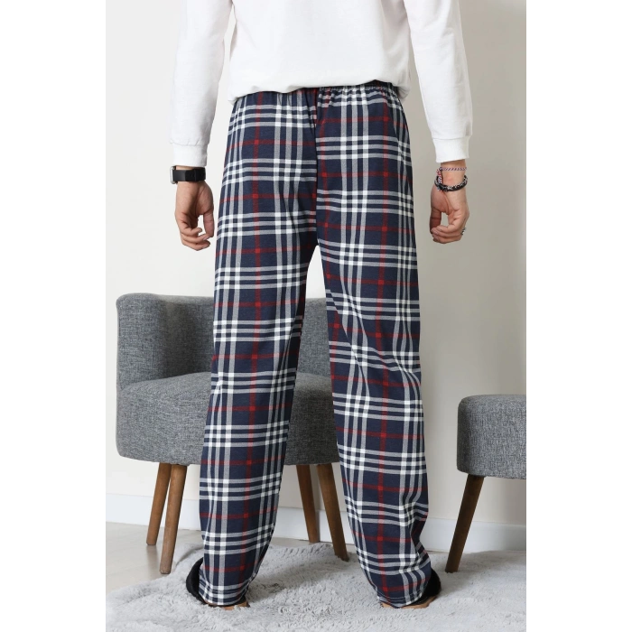 Süprem Ekoseli Erkek Pijama Altı Bordolaci - 70889.1838.