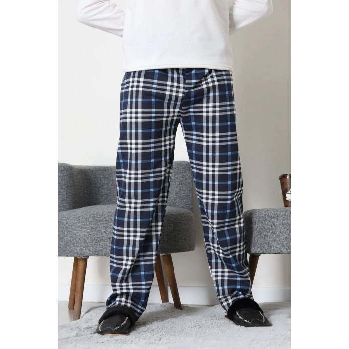 Süprem Ekoseli Erkek Pijama Altı İndigoekose - 70889.1838.