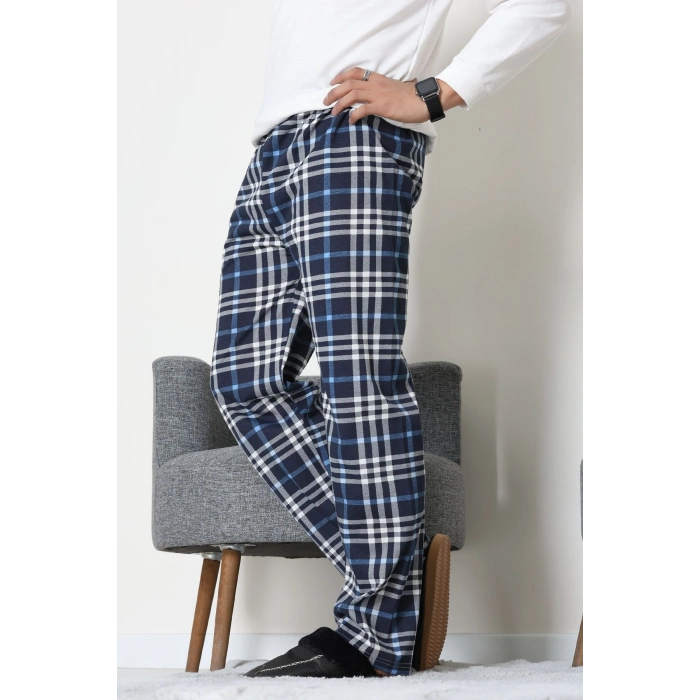 Süprem Ekoseli Erkek Pijama Altı İndigoekose - 70889.1838.