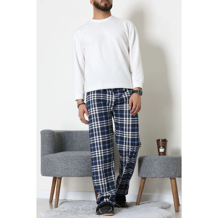 Süprem Ekoseli Erkek Pijama Altı İndigoekose - 70889.1838.