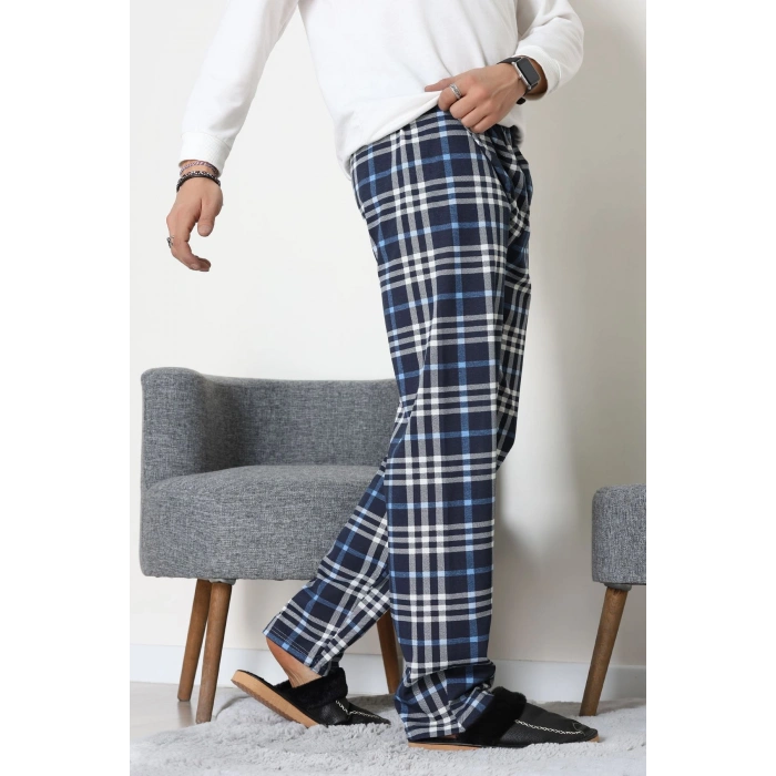 Süprem Ekoseli Erkek Pijama Altı İndigoekose - 70889.1838.