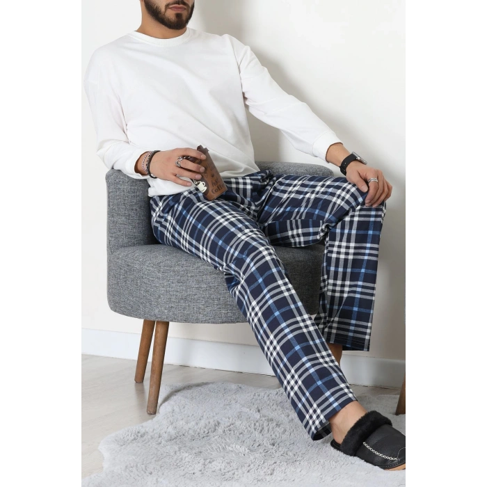 Süprem Ekoseli Erkek Pijama Altı İndigoekose - 70889.1838.