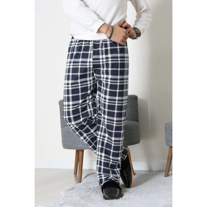 Süprem Ekoseli Erkek Pijama Altı Lacibeyaz - 70889.1838.