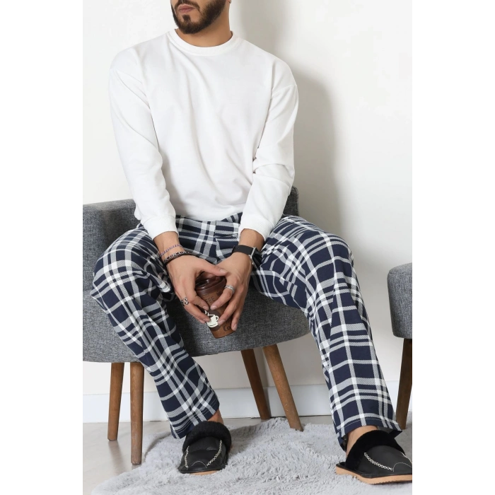 Süprem Ekoseli Erkek Pijama Altı Lacibeyaz - 70889.1838.