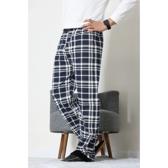 Süprem Ekoseli Erkek Pijama Altı Lacibeyaz - 70889.1838.