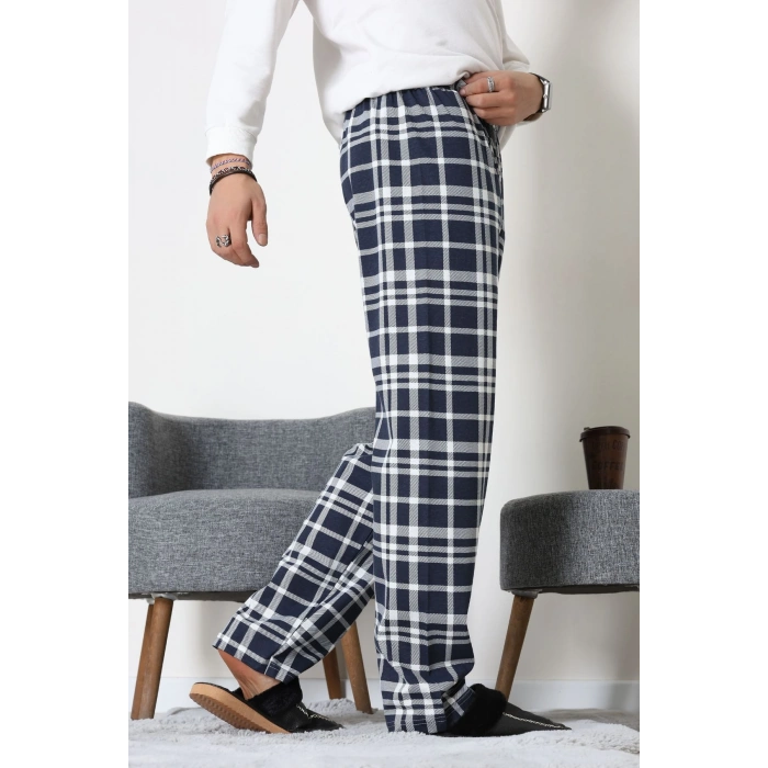 Süprem Ekoseli Erkek Pijama Altı Lacibeyaz - 70889.1838.