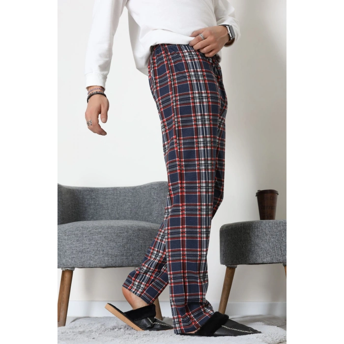 Süprem Ekoseli Erkek Pijama Altı Lacikırmızı - 70889.1838.