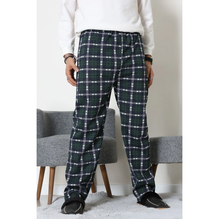 Süprem Ekoseli Erkek Pijama Altı Yeşilekose - 70889.1838.