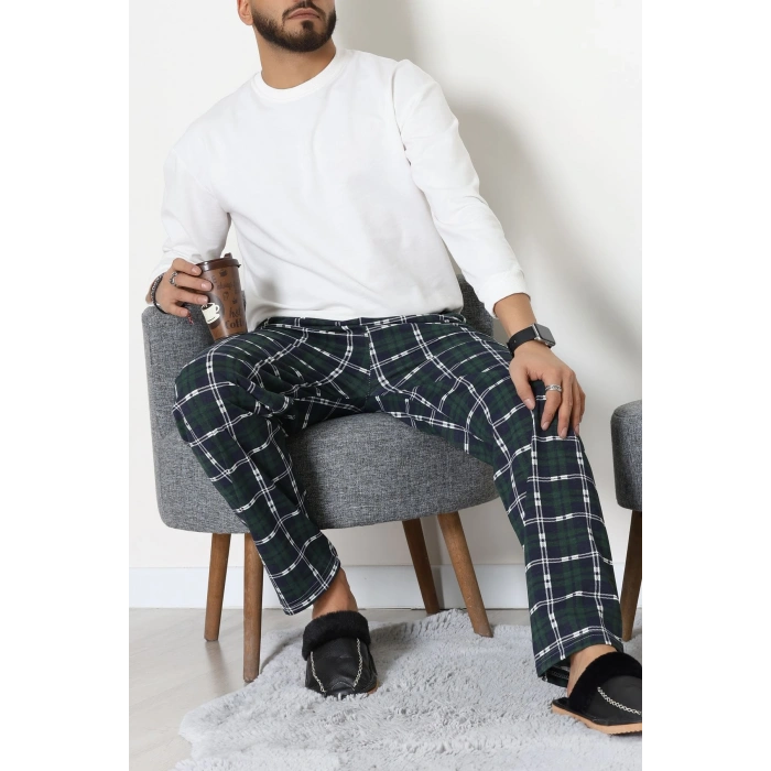 Süprem Ekoseli Erkek Pijama Altı Yeşilekose - 70889.1838.