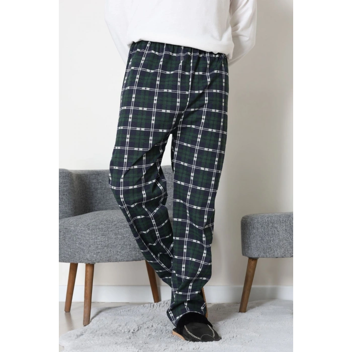 Süprem Ekoseli Erkek Pijama Altı Yeşilekose - 70889.1838.