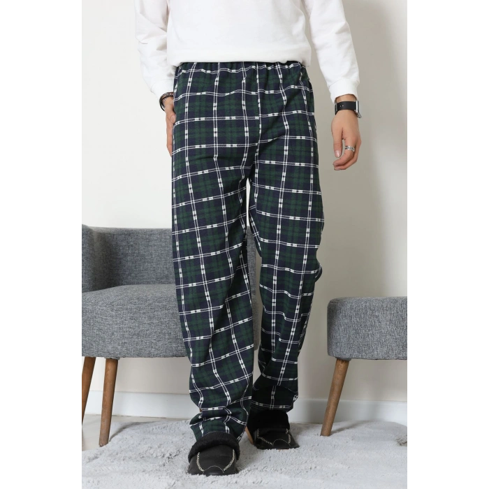 Süprem Ekoseli Erkek Pijama Altı Yeşilekose - 70889.1838.